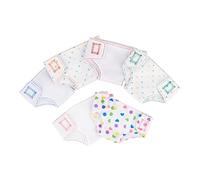 TOBBOMEY 6Pcs Adjustable Doll Nappies for Dolls Funny Printed Cloth Diaper Accessories Play Parenting Practice for Little