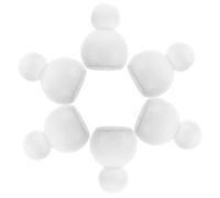 TOBBOMEY 6pcs DIY Foam Snowman Figurines Lightweight Polystyrene Double Ball Shape Christmas Craft Accessories for Indoor Decoration Holiday Party Favor