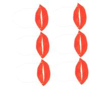 TOBBOMEY 6pcs Funny Big Plastic Mouth Props with Elastic Bands for Cosplay Sausage Lips Party Entertainment for Adults