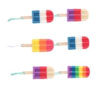 TOBBOMEY 6Pcs Ice Cream Shaped Shower Sponge Pouf Exfoliating Body Scrubber for Men Women Soft Bath Sponge Lightweight Portable for Travel and Daily Use Random Color