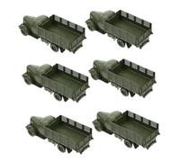 TOBBOMEY 6pcs Mini Military Truck Model Car for Sandbox Decor Educational Play Creative Strategic Thinking Gifts