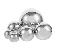 TOBBOMEY 6pcs Mirror Finish Steel Gazing Ball Reflective Garden Sphere Polished Reflective Ball for Outdoor Decorations