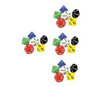 TOBBOMEY 6Pcs Multi-Sided Numbered Dice Set for Board Games, Plastic Game Props with Place Value (Units, Dozens, Hundreds, Thousands, Ten Thousands, Hundred Thousands), Party and RPG