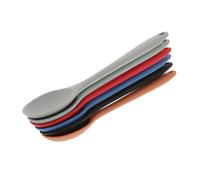 TOBBOMEY 6pcs Multipurpose Silicone Cooking Spoons Non-Stick Heat-Resistant Kitchen Utensils for Stirring Mixing Soup Porridge Serving with Handles
