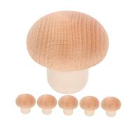 TOBBOMEY 6pcs Mushroom-Shaped Wooden Wine Bottle Cork Stoppers Reusable Sealing Plugs for Wine and Beer Preservation Easy to Use Bottle Plugs for Freshness and Leak Prevention