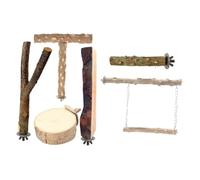 TOBBOMEY 6pcs Natural Bird Perches for Parrots Finches and Canaries Bird Perch Stand Platform for Cage Exercise and Entertainment
