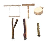TOBBOMEY 6pcs Natural Bird Perches for Parrots Platform Sticks for Bird Cage for Climbing and Foot Exercise