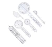TOBBOMEY 6pcs Plastic Finger Goniometer Angle Protractor for Physical Therapy Measurement Portable Medical Orthopedic Ruler Centimeter Scales for Accurate Joint Assessment