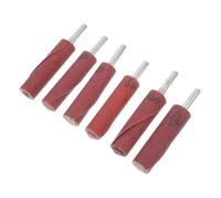 TOBBOMEY 6pcs Sanding Drums with Assorted Grit Sleeves Grit for Drill and Drill Press Multifunctional Flap Wheels for Polishing Grinding Smoothing Surface Repair