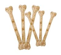TOBBOMEY 6PCS Small Realistic Plastic Bones with Holes for DIY Crafts and Jewelry Making Simulated Human Bones for Halloween Charms for Creative Decorations and Projects