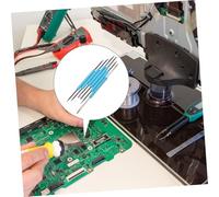 TOBBOMEY 6pcs Soldering Assist Tool for PCB Circuit Board Repair Double-Sided Welding Aid Kit with Pressing Cutting Scraping Hooking Functions Sky-Blue for Electronics Maintenance