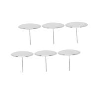 TOBBOMEY 6pcs Stainless Steel Cake Decorating Nails Icing Flower Nails for Cake Cupcake Decor Reusable Baking Tool for Creating Roses and Floral Designs Portable and Easy to Clean