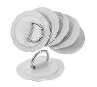 TOBBOMEY 6pcs Stainless Steel D-ring Patch for Inflatable Paddle Board Kayak Boat Heavy Duty Weatherproof Lashing D Rings with Fixed Buckle Design Accessories for Rigging and Safety