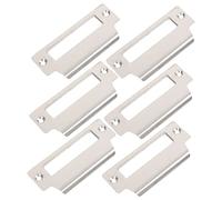 TOBBOMEY 6pcs Stainless Steel Deadbolt Strike Plate Door Reinforcement Kit Front Door Filler Plate Security Privacy Lock Protection
