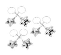 TOBBOMEY 6pcs Star-shaped Mini Mirror Disco Ball Keychains Reflective Mosaic Pendant Retro Party Favors Accessories for Halloween Christmas Decorations