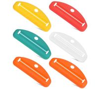 TOBBOMEY 6pcs Toothpaste Tube Squeezer Manual Extruder for Toothpaste Face Wash Sauce Pigment Tubes Plastic with Design for Bathroom Accessories Storage