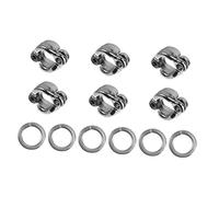 TOBBOMEY 6pcs U-shaped Stainless Steel Foot for Birds Parrot Anklets for Training Bird Supplies Safe and Comfortable Leg Accessories for Parrots and Budgies