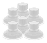 TOBBOMEY 6pcs White Large Reusable Suction Cup Knob Suckers for Turtle Perch Window Mount, Heavy Duty Perch Accessories for Bird and Fish Tank Use