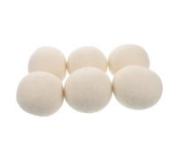 TOBBOMEY 6pcs Wool Static Laundry Balls for Tumble Dryer Reduces Wrinkles Saves Drying Natural Fabric Softener Laundry Accessories
