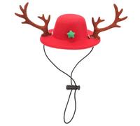 TOBBOMEY 7 Pcs Reindeer Antler Dog Hat Party Pet Cap Breathable Adjustable Elastic Band Soft Fabric 7.07x3.93x2.55in Christmas Xmas Party for Cats Dogs Pet