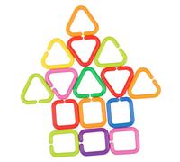 TOBBOMEY 75pcs Link Ring Early Educational Geometric Chain Links for Fine Motor Skill Development Sensory Fun with Bright Colors for Preschoolers