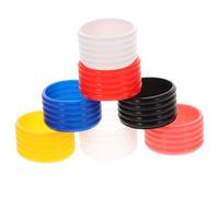 TOBBOMEY 7Pcs Non-skid Silicone Tennis Racket Grip Rings Stretch Overgrip Protectors for Badminton and Tennis Handles Lightweight and Reusable Bands for Secure Grip Maintenance