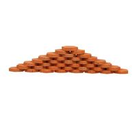 TOBBOMEY 80pcs Miniature Micro Brick Wall Building Blocks DIY Sand Table Fairy Garden Decor Red Hexagon for Dollhouse Accessories and Micro Landscape Model