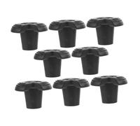 TOBBOMEY 8pcs 19mm Inner Diameter Rubber Walking Stick Tips Non-Slip Trekking Pole End Caps Crutch Replacement Ends for Hiking, Mountaineering, and Outdoor Stability