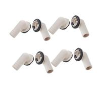 TOBBOMEY 8pcs Ac Drain Hose Connectors with Integrated Seal Weather-resistant Ac Pipe Adapter Elbow for Mini-split and Window Air Conditioner Outdoor Units Easy Installation and Wide