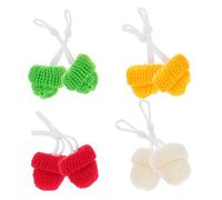 TOBBOMEY 8pcs Adjustable Elastic Chin Strap Lizard Hats, Knitted Reptile Caps for Bearded Dragon Chameleon, Colorful Decorative Pet Hats for Reptile Birthday Party and Fashion Wear