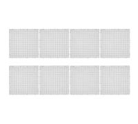 TOBBOMEY 8pcs Aquarium Filter Plate Dividers - 11.65 inch Fish Tank Plastic Isolation Net - Bottom Filter Grid for Breeder and Partition Support 0.39 inch hole Black