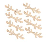 TOBBOMEY 8pcs Cosplay Antlers Reindeer LED Christmas Deer Ears Horns Decorations Deer Antlers for Headband Ears Headband Headpiece Golden