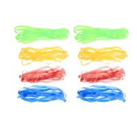 TOBBOMEY 8Pcs Jump Rope Set 3M Chinese Elastic Skipping Bands for Outdoor Exercise Indoor Play Fitness Game