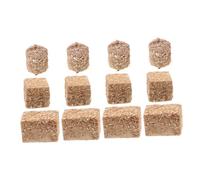 TOBBOMEY 8pcs Mini Hay Bales Decorative Straw Bales for Crafts Dollhouse Garden Halloween Table Decor Versatile DIY Miniature Farm Stables Accessories