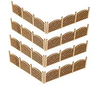 TOBBOMEY 8Pcs Mini Wooden Garden Picket Fences DIY Miniature Micro Landscape Decor for Mini Houses Small Gardens Handcrafted Model Accessories