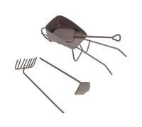 TOBBOMEY 8pcs Miniature Dollhouse Garden Tools with Mini Cart and Rake for Succulent Plants and Bonsai Gardening Accessories for Fairy Garden and Home Decor