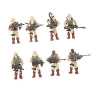 TOBBOMEY 8pcs Miniature Soldier Figurines Sand Table People Models for DIY Micro Landscape Indoor Outdoor Decorative Playthings for Boys Handcraft Exercise Accessories