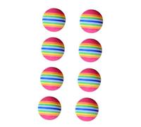 TOBBOMEY 8pcs Rainbow EVA Training Balls Soft Lightweight Practice Indoor Training Aid for Golf Approach Shots Colorful Sponge