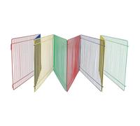 TOBBOMEY 8pcs Small Animal Playpen Fence Panels, 35x23cm Plastic Rainbow Hedgehogs Chinchillas Guinea Pigs Rabbit Enclosure for Indoor Exercise and Outdoor Use