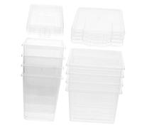 TOBBOMEY 8Pcs Spider Cage Hinged Lid Design Multi-Function Reptile Feeding Box Portable Snake Cage Ventilated Plastic Habitat for PET Spiders and Crickets