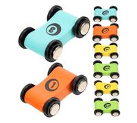 TOBBOMEY 8pcs Wooden Mini Racing Cars for Compact Desktop Car with Sturdy Wood Material Educational Hand Eye Coordination for Colors
