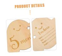 TOBBOMEY 8Pcs Wooden Month Cards Growth Signs Photo Props for Newborn Boys and Shower Keepsake Decorations