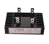 TOBBOMEY AC to DC Rectifier 100A Heavy Duty Metal Diode Bridge Assembly with Cooling, 4-Pins Rectifier Diode, Two-Phase Bridge Pack, Battery Charger Support