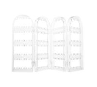 TOBBOMEY Acrylic Earring Display Stand Rotatable Large Capacity Multi-Layer Jewelry Organizer with Necklace Holder Foldable Earring Rack for Home Storage