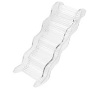 TOBBOMEY Acrylic Hamster Climbing Ladder Small Size 7.86X2.59X1.57In with Wave Design Platform for Hamster Rat Mouse Cage Accessories and Small Animal Playground