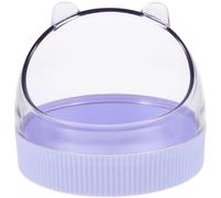 TOBBOMEY Acrylic Hamster Feeding Bowl Compact Small Animal Feeder Purple Suitable for Cage Rats and Guinea Pigs