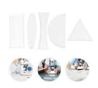 TOBBOMEY Acrylic Optical Lens Set 5Pcs Physics Teaching Kit with Smooth Polished Surface for School Science Light Experiments