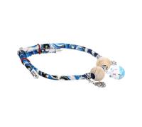 TOBBOMEY Adjustable Cat Collar with Bell Cute Pet Accessories for Kittens and Cats Stylish Bead Design Comfortable Fit for Daily Breakaway Feature for Peace of Mind