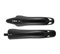 TOBBOMEY Adjustable Folding Mountain Bike Mudguards 24-26 Inch Front and Rear Fender Set, Extended Length Universal Bicycle Mudflaps for Road and Mountain Bikes Protection, 2 Pieces