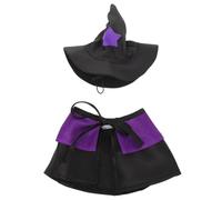 TOBBOMEY Adjustable Pet Cape Hat Set for Small Dogs and Cats Versatile Witch Cloak and Hanging Wizard Hat Combo Halloween Costume for Pets Easy Fit Magical Wizard Outfit